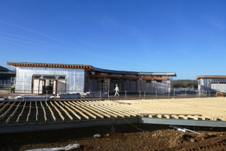 Nene Wetlands visitor centre as building site March 2017 by Caroline Fitton
