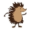 A cartoon drawing of a hedgehog