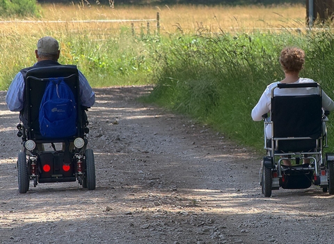 Wheelchair users in nature