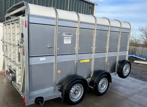 Shiny, new cattle trailer