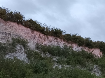 Cherry Hinton sunset on chalk cliffs