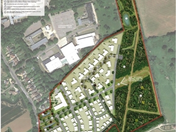 Ampthill development satellite map