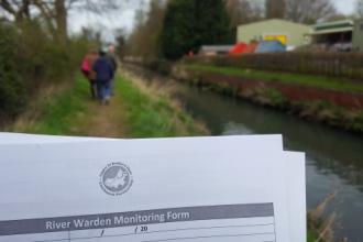 A Beds River Warden Scheme form in the field