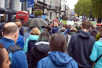 The People's Walk for Wildlife weaves through London with birdsong as an accompaniment. Photo by Sophie Baker