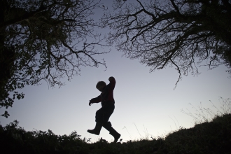 child jumping