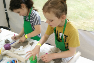 Bourn pottery tile making