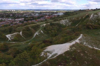 view from above at Blow's Downs