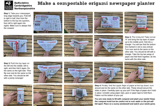 Make a compostable newspaper planter