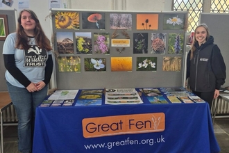 Interns at a Great Fen stall