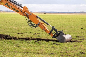 Digger starts work 