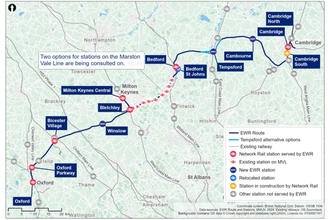 East West Rail planning map