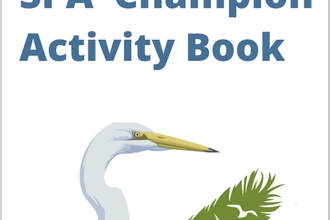 Illustrated cover of SPA activity book