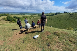 Young people and Rich overlooking Pegsdon