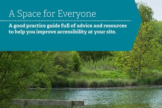 The front cover of the Space for Everyone guide. A good practice guide full of advice and resources to help you improve accessibility at your site