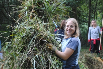 Volunteers on a reserve