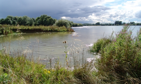 A dramatic sky over Titchmarsh nature reserve