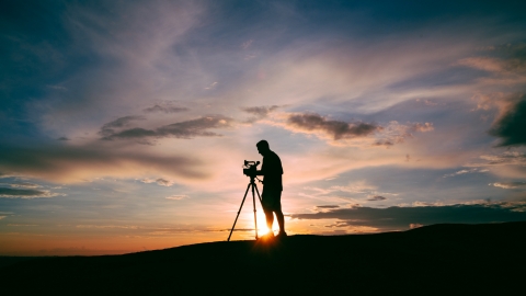 Sunset filming