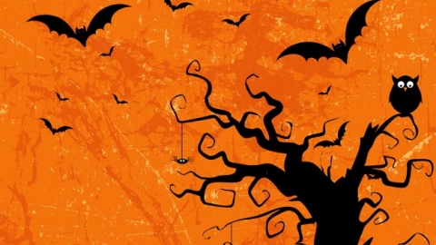 Illustrated halloween background