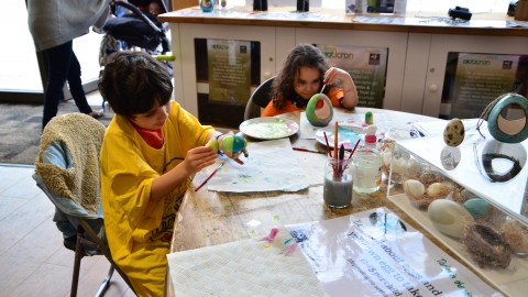 Easter crafts in the visitor centre.