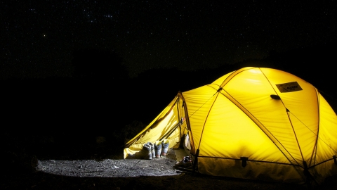 Tent at night