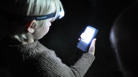 Child with bat detector by Emma Bradshaw from WildNet