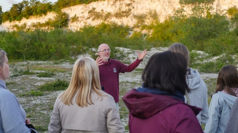 Corporate Chalk, Cheese and Glow Worm event led by Iain