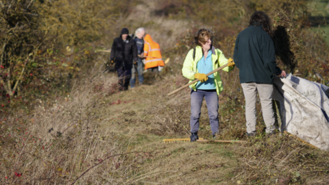 Volunteers on Fleam Dyke Nik Shelton