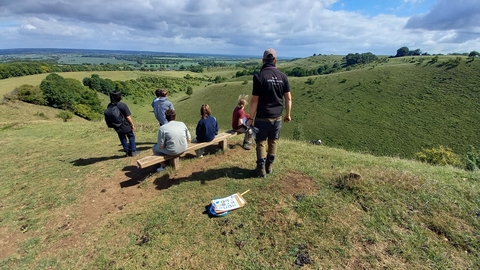 Young people and Rich overlooking Pegsdon