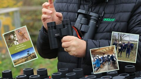 Man holding binoculars