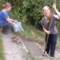 Two girls together on a nature reserve