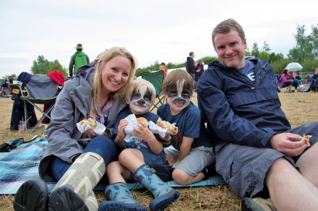 Camwild Festival - Family facepaint badgers (c) Rowan Litting