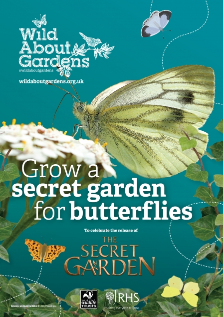 The front cover of the free downloadable leaflet all about gardening for butterflies