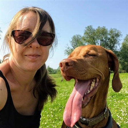 Becky and Maddie the dog