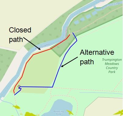 Trumpington Meadows Alternative Path Annotated