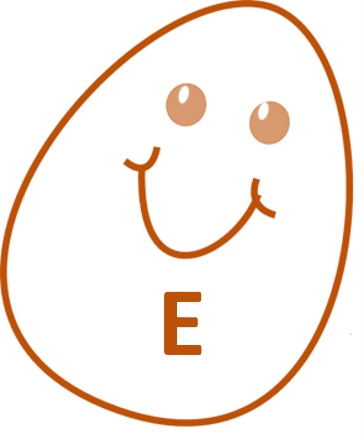 Orange E egg