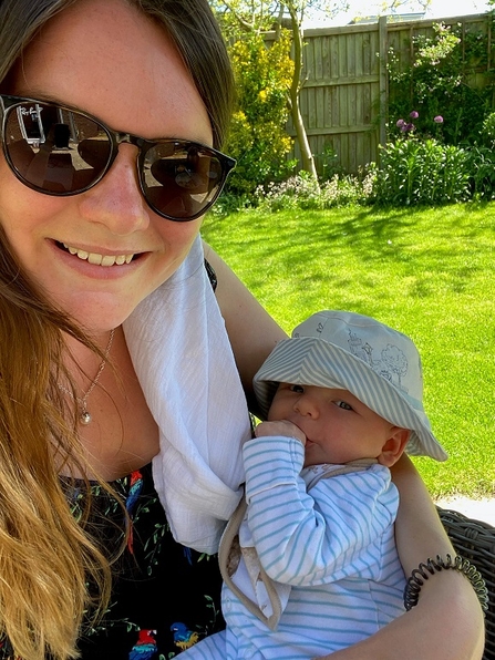 Kate and Arthur day 1 breakfast outside