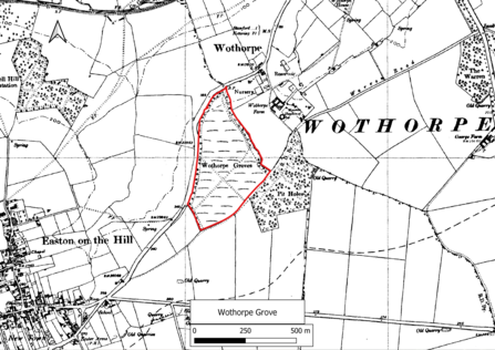 1924 map showing Wothorpe Grove
