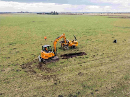 Diggers at Great Fen