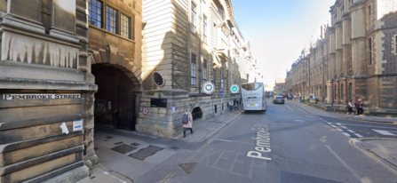 Screenshot of map street view of Pembroke Street