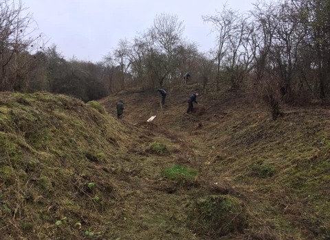Totternhoe scrub clearance by Richard Knock