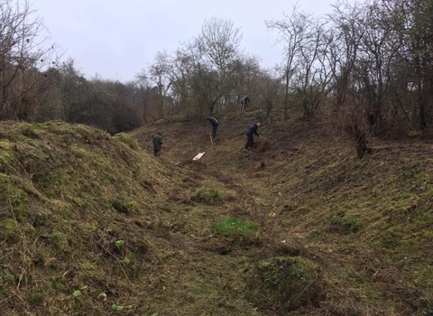 Totternhoe scrub clearance by Richard Knock