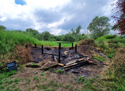 Titchmarsh Hide Burnt Down